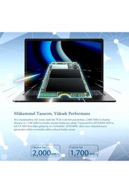 Resim transcend TS2TMTE400S 2TB M.2 2242PCIe Gen3x4 NVMe 3D TLC SSD 