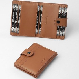 Resim Cengiz Pakel Unisex Hakiki Deri Küçük Boy Kartlık - 2513 - Taba Çok Renkli 