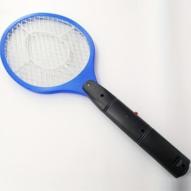 Resim 1pc Elektronik Sivri sinek Öldürücü Raket, Pille Çalışan Haşere Swatter, Çift AA Pil Güçlü Sinek Zapper, Plastik Malzeme, 2x AA Pil Dahil Değil 