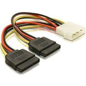 Resim Molex Sata Power Molex 2 Sata Power Güç Kablosu 4 Pin 15Pin Molex 