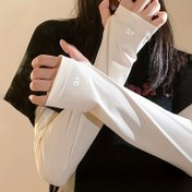 Resim Bir çift unisex buz soğutma kol kılıfı - Koruyucu, nefes alabilen ve elastik, dış mekan etkinlikleri için sürüş ve bisiklet gibi, düz renk, sadece elde yıkanabilir, yazlık kolluklar 