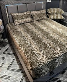 Resim Totem Desenli Lastikli Çarşaf Seti - Tek/ Çift/ Battal Boy Kahverengi 