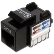 Resim DIGITUS CAT6 KEYSTONE JACK RJ45 SİYAH (DN-93601) 