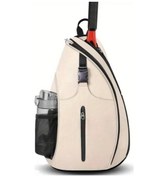 Resim Dream011 Beige Tenis Badminton Pickleball Sırt Çantası - Büyük Kapasiteli Dayanıklı Spor Çantası Bej 