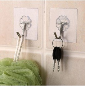 Resim RELATOS 10lu Kendinden Yapışkanlı Şeffaf Askı Güçlü Banyo Mutfak Askısı 