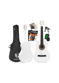 Resim Fourtune Luca C-180wh Beyaz Klasik Gitar Seti 4/4 Sap Ayarlı 