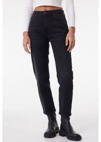 Resim Lee Carol Regular Fit Normal Kesim Yüksek Bel Düz Paça Antrasit Kadın Esnek Jean Denim Kot Pantolon L30U01758 Antrasit 