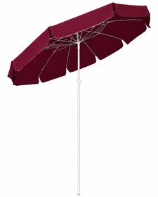 Resim Düvenci Bordo Plaj Şemsiyesi 200 cm çap /10 telli, Polyester Kumaş 