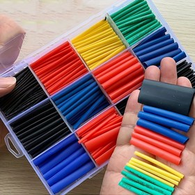 Resim 164 parça/set Poliolefin Küçülen Karışık Isı Küçültme Tüpü Tel Kablo İzoleli Kılıf Borusu 