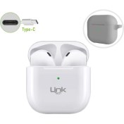 Resim Linktech AP01 Smartpods Tws 5.3 Bluetooth Kulaklık Type-C Beyaz 