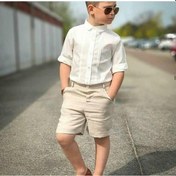 Resim Modavals Gabardin Kardeş Kombin Şortlu Erkek Çocuk Takım 