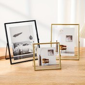 Resim 1 adet Fotoğraf Çerçevesi, Altın Metal Fotoğraf Çerçevesi, Akrilik Şeffaf Yüzey, Modern Minimalist Tarzı Dekoratif Çerçeve, Ev Oturma Odası ve Yatak Odası için 
