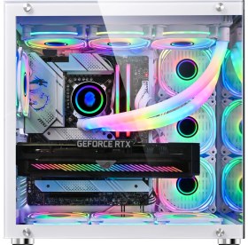 Resim Wjcoolman Robın2 Uzaktan Kumandalı Rgb 7 Fanlı Gaming Akvaryum Beyaz Kasa 