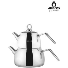 Resim Viventea 4 Parça Paslanmaz Çelik Orta Boy Çaydanlık Gri 