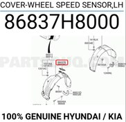 Resim Kia Rio Hız Sensörü Kapağı Sol Orjinal | 86837H8000 