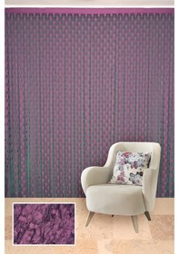 Resim Puanlı Model Mor Renk Hazır Ip Perde 300x270 Cm 