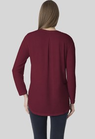 Resim Yumuşak dokulu TENCEL™ uzun kollu hamile tişört - SİYAH / M 