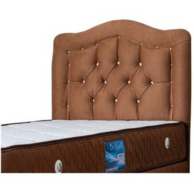 Resim Setaymobilya Baza, Şah Açık Kahve Tek Kişilik Baza + Başlık + Deluxe Yat... 