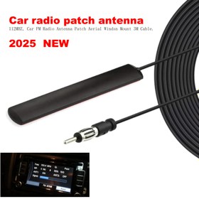 Resim 1 adet 12V Araç Radyo Anten Güçlendirici, FM AM Sinyal Amplifikatörü Araç Kamyon SUV Tekne Deniz UTV RV için, 112MHz Havai Cam Montajı 3 Kablolu Medya Ana Ünite Alıcısı Aksesuarı 