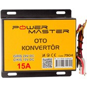 Resim Powermaster Pm-7904 24v Dc / 12v Dc 15 Amper Oto Konvertör 