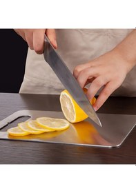 Resim Larimar 3'lü Paslanmaz Çelik Kesme Tahtası Seti Çok Renkli 