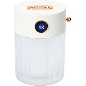 Resim Springsun Gece Işığı Ve Dijital Ekranlı 600ml Çift Püskürtmeli Taşınabilir Nemlendirici - Ev, Ofis, Seyahat İçin Sessiz Hava Nemlendirici Kırmızı 