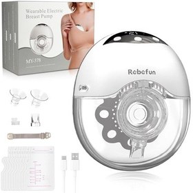 Resim Robofun Elektrikli Eller Serbest Göğüs Pompası 4 Mod 12 Emiş Seviyesi Toz Kapağı 