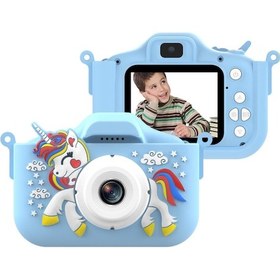 Resim Dofolink X10s Çocuk Kamerası: 48mp Çift Lensli, 1080p Video, Oyunlar, 2.0" Ips Ekran, 32gb Hafıza Kartı Ve Okuyucu Dahil - Mavi 