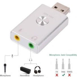 Resim Keepro Magic Voice 9.1 3D Ch Ses Kartı USB Ses Kartı 3D Ses Kartı 9.1 Kanal USB Ses Kartı 