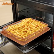 Resim 1 adet Paslanmaz Çelik Yapışmaz Hava Fritözü Izgara Tepsisi, Çıtır Sepet Bakır Crisper Tava, Pil Gerektirmez, Sağlıklı Yemekler için Pişirme Aksesuarı 