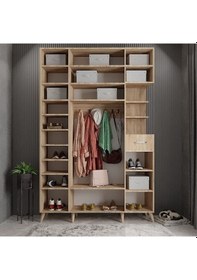 Resim Açelya Portmanto Vestiyer Meşe140cm M11 