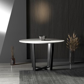 Resim Gramlan Yuvarlak Yemek & Toplantı Masası - Siyah 