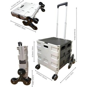 Resim Moonshop 100kg Katlanır Portatif Fonksiyonlu Yük Taşıma Arabası 