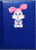 Resim Promosyon Denizi Sevimli Tavşan 3 Görselli Lacivert Ruhsat Kabı 