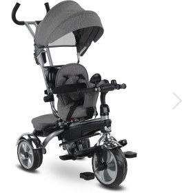 Resim 9500 Babyhope Kontrollü Üç Teker Bisiklet Gri 