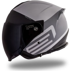 Resim Palio 2.0 Scout Mat Titanyum-siyah Güneş Vizörlü Açık Kask C1 Siyah 