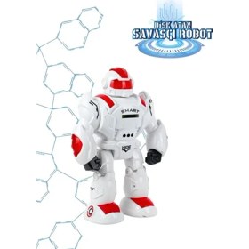 Resim Birlik Oyuncak Uzaktan Kumandalı Full Fonksiyonlu Disk Atan Savaşçı Robot Kırmızı 27115 
