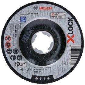Resim Bosch X-lock 115x2.5 Mm Expert Serisi Bombeli Metal Kesme Taşı 26 