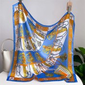 Resim Jump Rabbit Çizgili Eşarp Ipek Eşarp 70CM Küçük Kare Kafa Bandı Saç Türbanı Kravat Çanta (Yurt Dışından) 