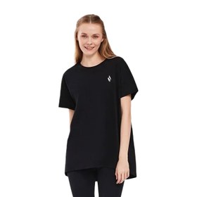 Resim Skechers W Crew Neck Graphic T Shirt Kadın Siyah Tişört 