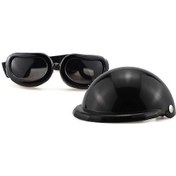 Resim Gözlükler Uv Korumalı Köpek Güneş Gözlüğü Evcil Köpek Gözlükleri Motosiklet Sert Güvenlik Şapkası Göz Baş Koruması 