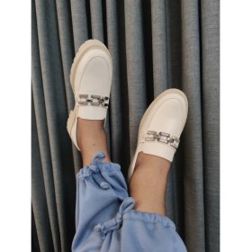 Resim Çiğdem Kundura Iridian-Gerçek Deri Kadın Kalın Taban Oxford Ayakkabı - Bej - 40 