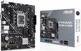 Resim PRIME H610M-K ARGB H610 DDR5 Vga GLan mATX HD US32 M2 1700p Anakart Asus