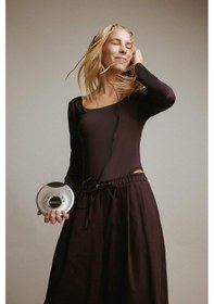 Resim Defacto Coool U Yaka Uzun Kollu Çıtçıtlı Bodysuit F8042ax25aubn549 Kahve 
