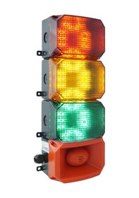 Resim Mesan Ms 224.1.3.2.12-24vdc 3 Kat Küp Led Multifonksiyon 43 Ses Siren 