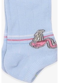 Resim Katamino Breeze Kız Çocuk Patik Çorap Flamingo Desenli Açık Mavi (1-2-9-10 Yaş) 