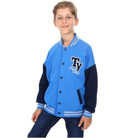 Resim Toontoy Erkek Çocuk Nakışlı Kolej Hırka Saks 
