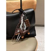 Resim Silver1 Zarif Anti-Kayıp Araba Anahtarlık Okul Çantası Çekicilik Bebek Yaratıcı Erkek ve Kadın Çift Yıldız Ayı Anahtarlık (Yurt Dışından) 