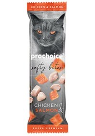 Resim Pro Choice Softy Bites Tavuklu ve Somonlu Yumuşak Kedi Ödül Maması 24 x 10 G 