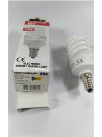 Resim Lamptıme Lamtime Lamptıme Spiral Tasarruflu Ampul 11W E14 Duy Günışığı (Sarı) 